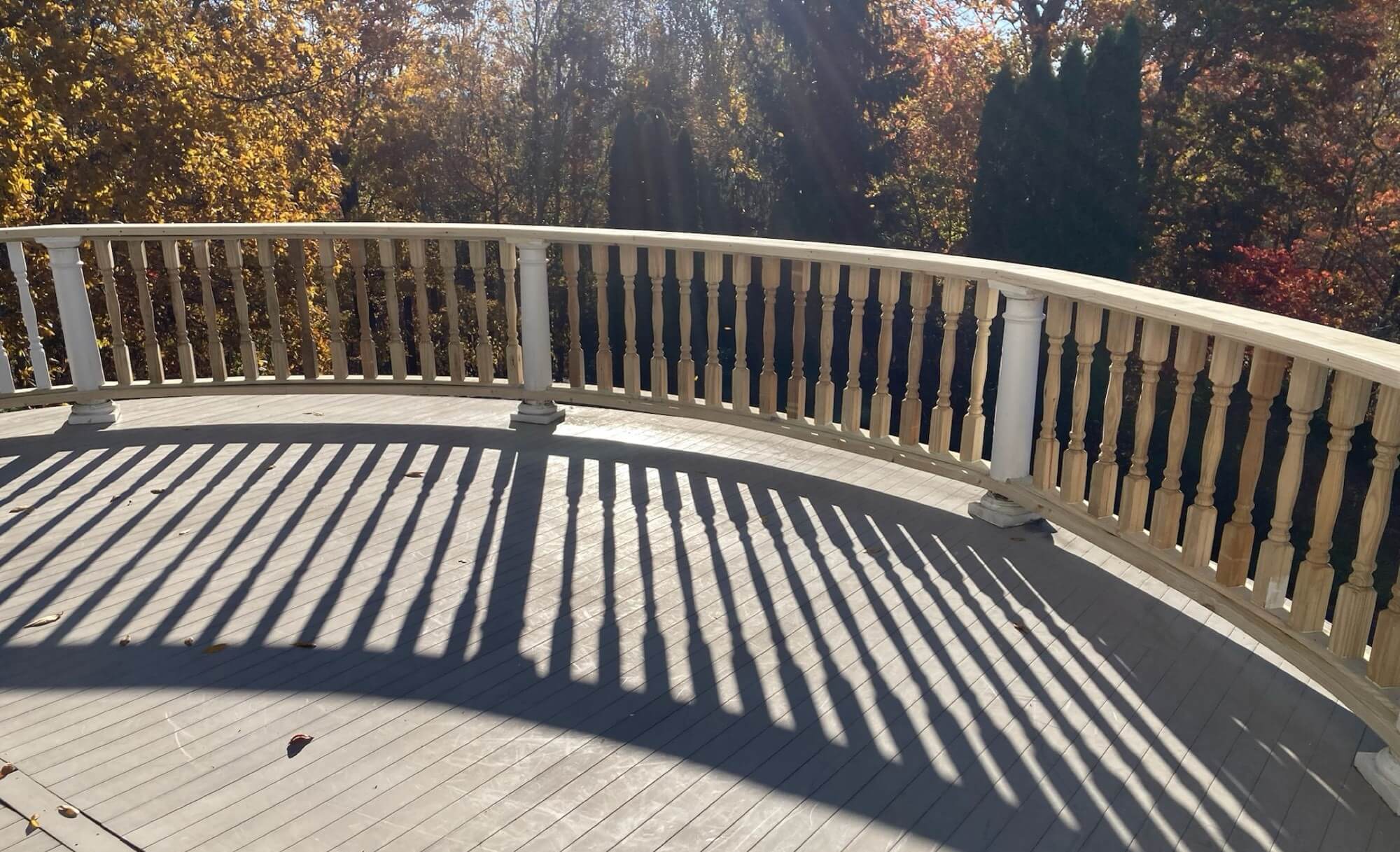 Curved Deck Rebuild, Decks, Carports & Roofs project in the NC High Country