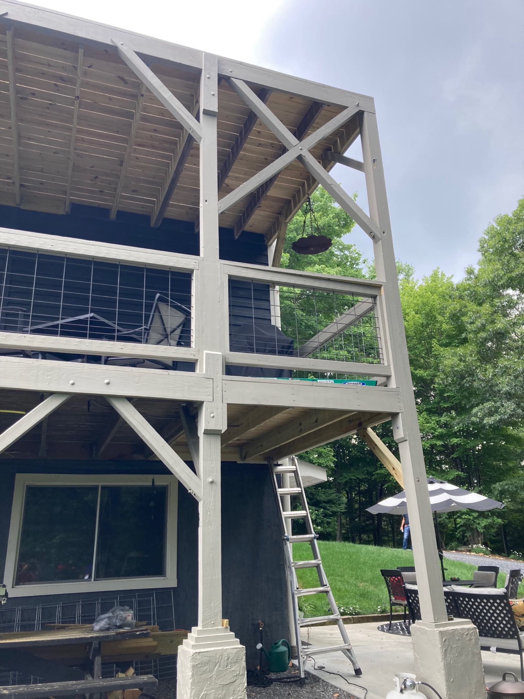 Two-Story Deck Build, Decks, Carports & Roofs project in the NC High Country